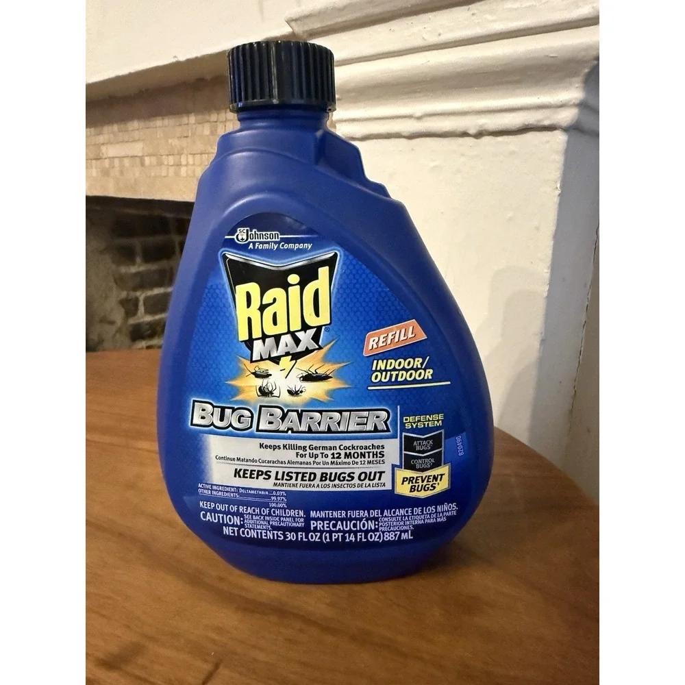 (1) Raid Max Bug Barrier REFILL 30 Fl Oz Discontinued HTF
